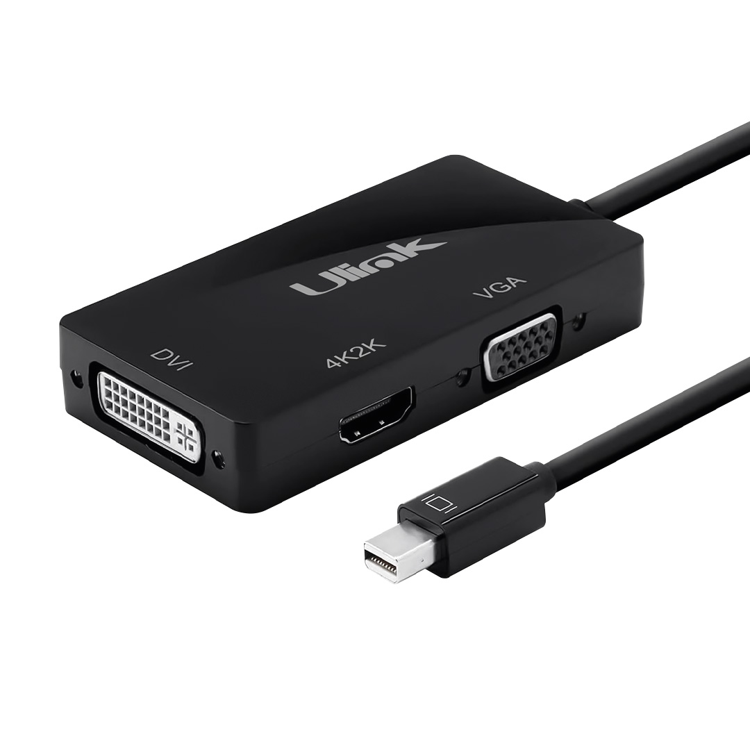 UL-MDP3P Adaptador Mini DisplayPort a VGA/HDMI/DVI UL-MDP3P - Imagen 1
