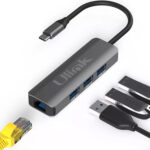 Adaptador USB C a LAN RJ45 Gigabit y 3 USB 3.0 - Imagen 2