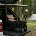 Carrito Camping Plegable Multiuso 100kg Ruedas 360° Negro - Imagen 4