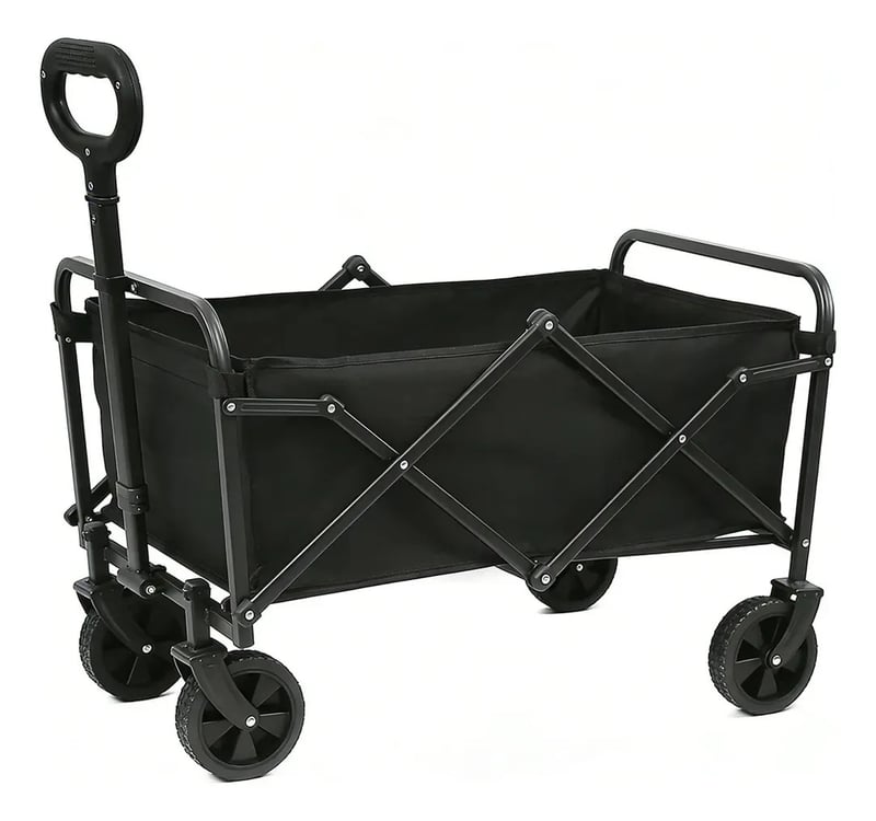 https-www-mercadolibre-cl-carrito-camping-plegable-multiuso--1782418249940-0 Carrito Camping Plegable Multiuso 100kg Ruedas 360° Negro - Imagen 1