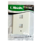 Faceplate Doble RJ45 Tapa frontal cable red 2 puertos - Imagen 3
