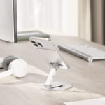 Soporte celular aluminio giratorio ajustable plegable - Imagen 5