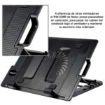 Ventilador base notebook pasacables Newo NW-638B - Imagen 3