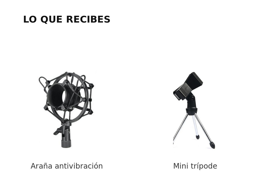 800sm-v2-1 Soporte trípode de escritorio con araña antivibración para micrófonos 45-54 mm - Imagen 1