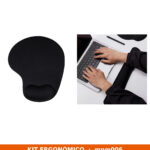 KIT Ergonómico: Mouse Pad Gel + Apoya Muñecas Espuma