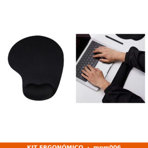 KIT Ergonómico: Mouse Pad Gel + Apoya Muñecas Espuma