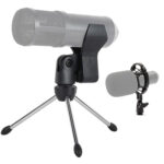 Trípode micrófono escritorio con araña shockmount