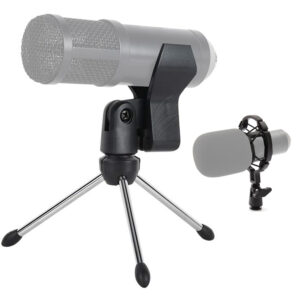 Trípode micrófono escritorio con araña shockmount