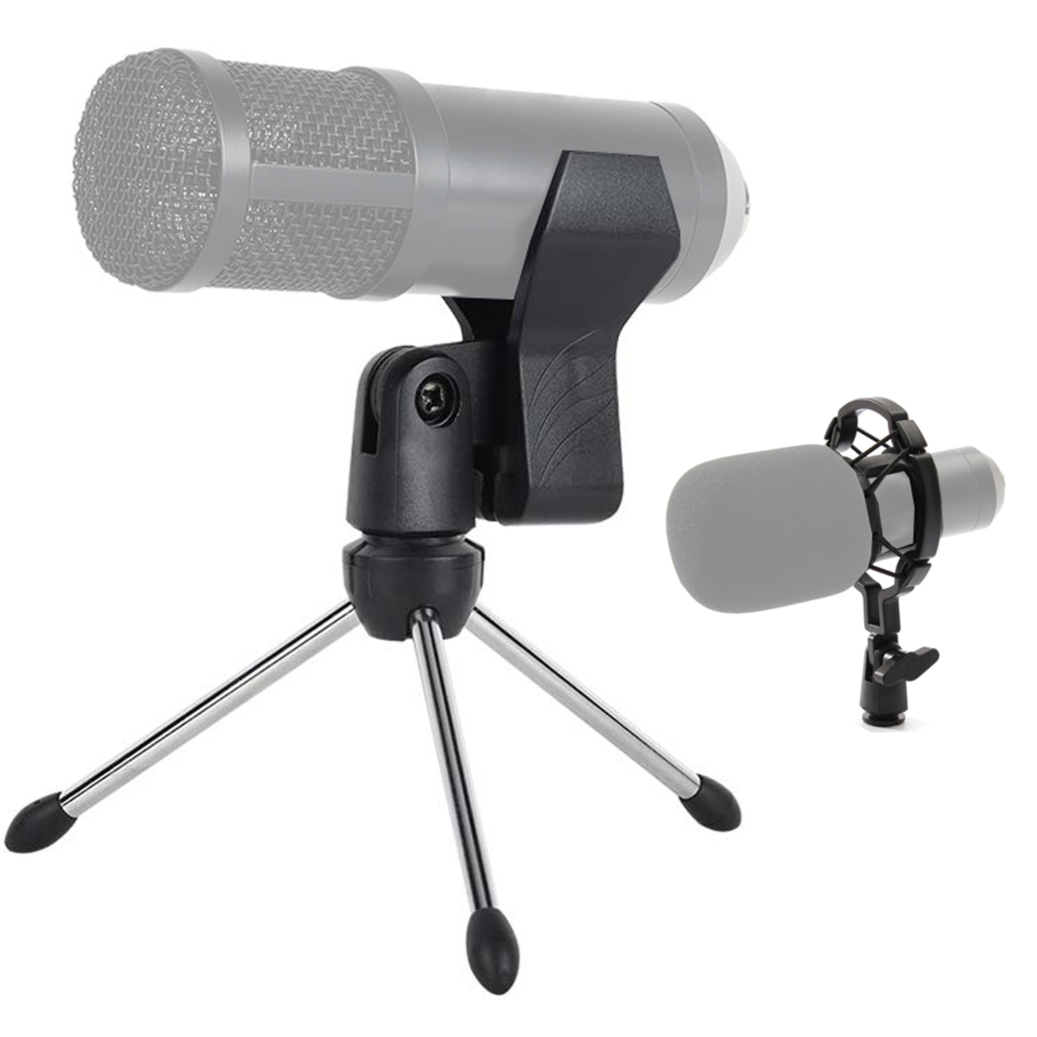 TEM600 Trípode micrófono escritorio con araña shockmount - Imagen 1