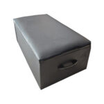 Cajon de Pilates para Reformer Netexpertos, vista diagonal con manilla, fondo blanco