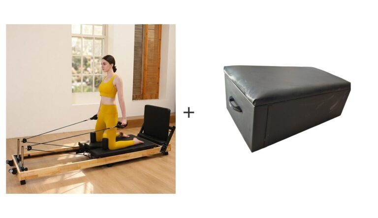 Kit incluye Maquina Reformer Pilates Plegable mas Cajon de Pilates Netexpertos