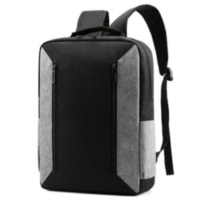 Mochila notebook 15" Puerto USB Negra con gris