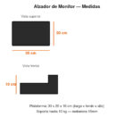 Alzador de Monitor Melamina Negra 30x20x10cm - Imagen 7