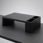 Alzador de Monitor con Organizador Melamina Negra - Imagen 4