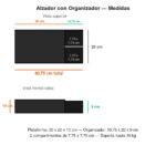 Alzador de Monitor con Organizador Melamina Negra - Imagen 7