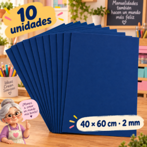 Goma EVA Azul Oscuro 10 Unidades 40x60 cm 2mm