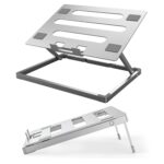 Kit Escritorio Ordenado: Alzador de Notebook de Aluminio H12 + Mouse Pad con Soporte Celular - Imagen 4