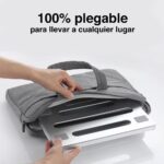 Kit Escritorio Ordenado: Alzador de Notebook de Aluminio H12 + Mouse Pad con Soporte Celular - Imagen 6