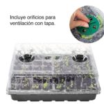 Kit Jardinería: Mini Invernadero Vertical 3 Bandejas + 3 Bandejas Almacigueras 48 Celdas - Imagen 11