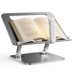 Kit Lectura: Atril de Aluminio para Libros y Notebook + Luz de Lectura Recargable