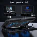Pack Ahorro 3 en 1: Base Ventilador Notebook + Mouse Pad + Apoya Muñecas Teclado - Imagen 5