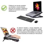 Pack Ahorro: Base Ventilador Notebook NW-638F + Mouse Pad Ergonómico - Imagen 6