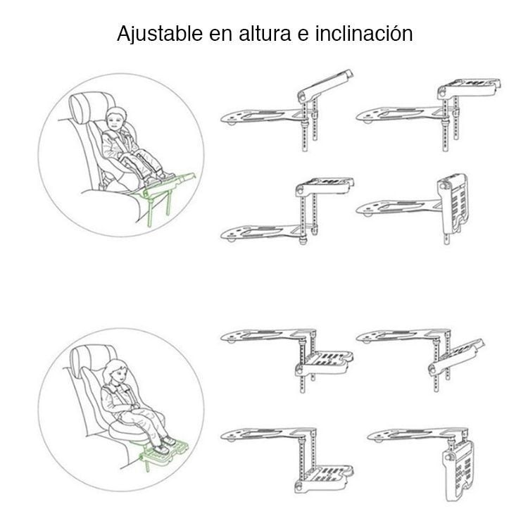 Apoya pies para silla de auto Niños Ajustable - Imagen 6