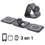 Cargador inalámbrico 3 en 1 para Apple Watch iPhone Airpods - Imagen 5