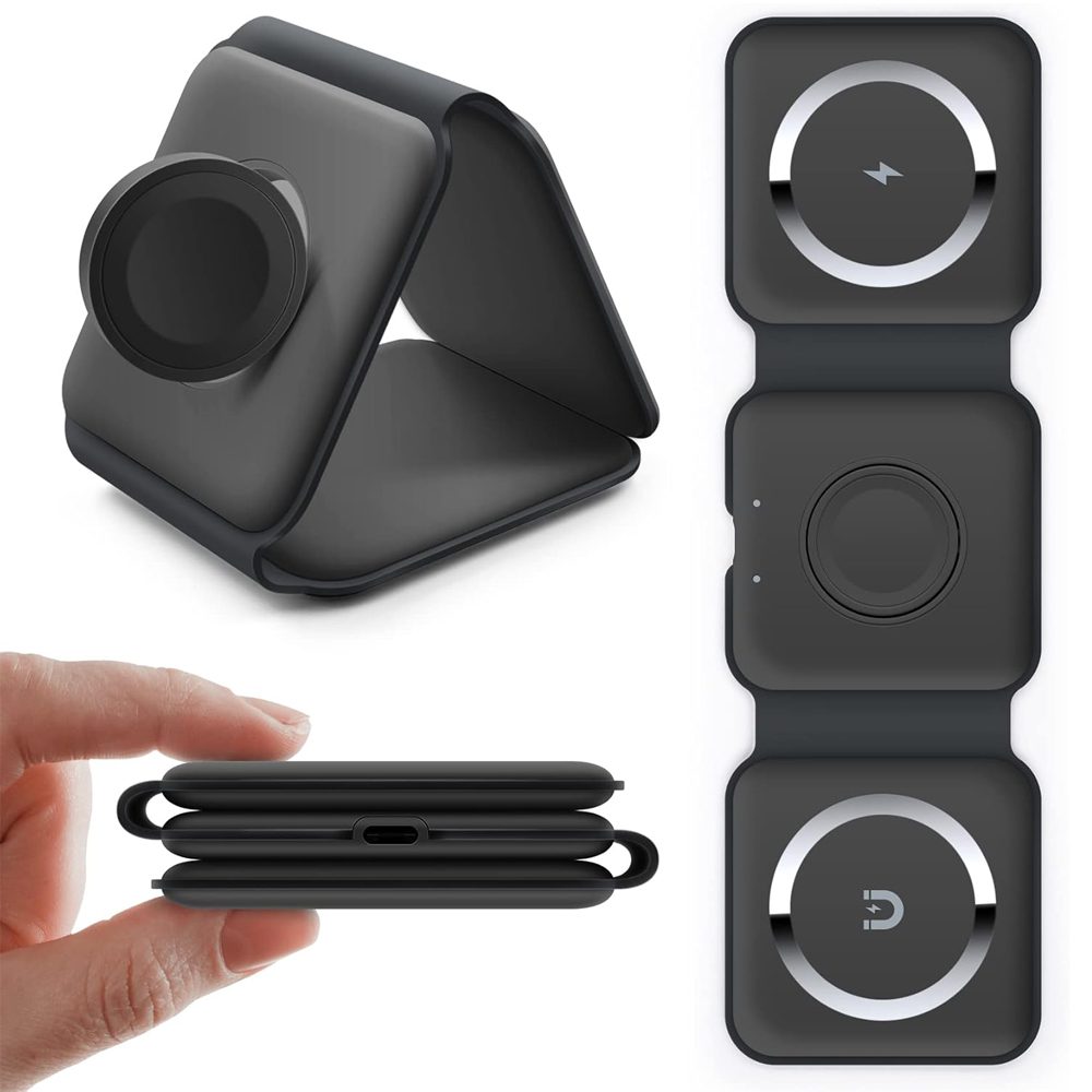 Cargador inalámbrico 3 en 1 para Apple Watch iPhone Airpods - Imagen 3