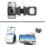 Cargador inalámbrico 3 en 1 para Apple Watch iPhone Airpods - Imagen 2