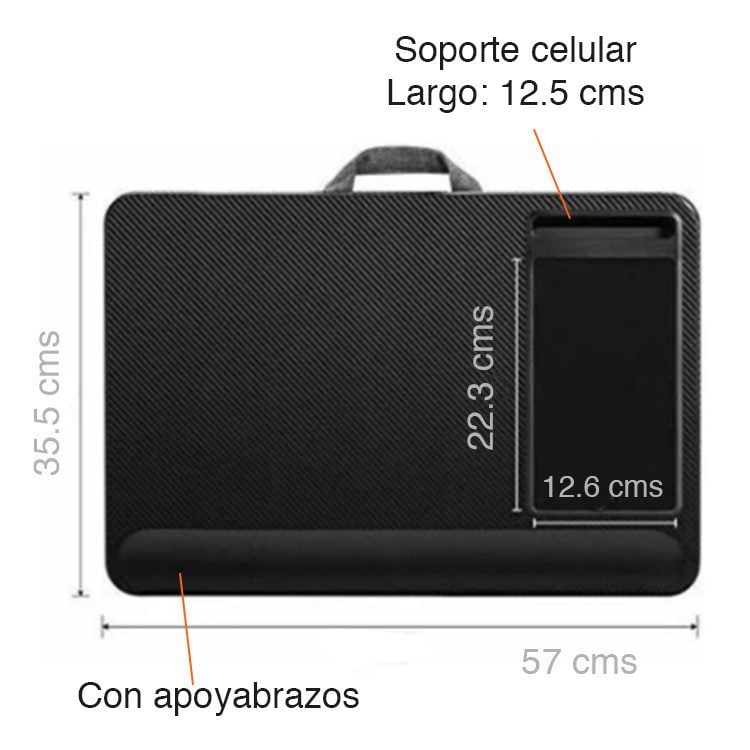 Bandeja Notebook Cama soporte celular y mouse pad - Imagen 2