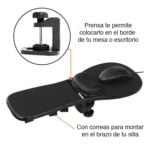 Mouse Pad Ergonómico soporte apoya Brazo silla - Imagen 3