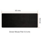 Mouse Pad XL rectangular 63 x 33 cms Negro - Imagen 2