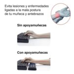 Apoya Muñecas para Teclado Escritorio Espuma vicoelástica - Imagen 4