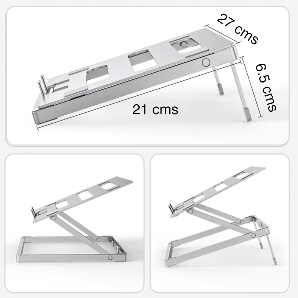 Alzador Notebook Escritorio Aluminio Plegable - Imagen 2