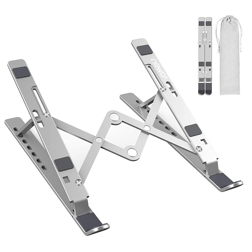 Soporte-Aluminio-para-Notebook-y-Macbook-Plegable|-Newo-NW-A11 Soporte Plegable Notebook y Mac Aluminio 14" NW-A11 - Imagen 1