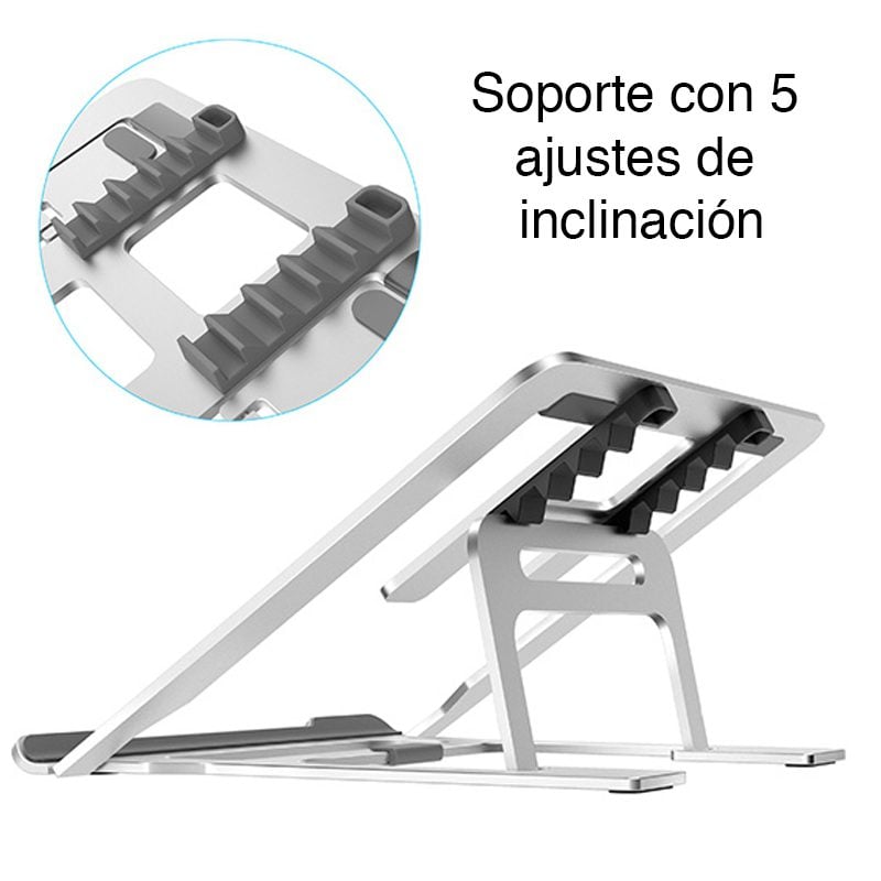 Soporte Notebook Macbook 15.4" Aluminio Plegable NW-A15 - Imagen 5