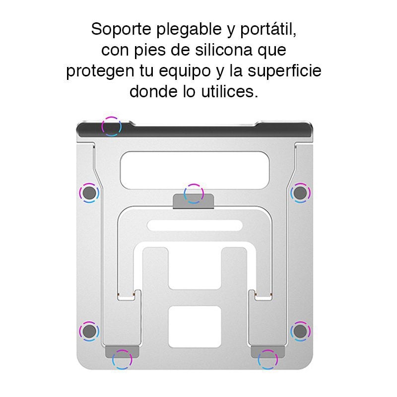 Soporte Notebook Macbook 15.4" Aluminio Plegable NW-A15 - Imagen 3