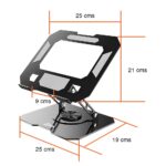 Soporte Notebook Giratorio aluminio negro ajustable 17" - Imagen 6