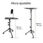 Atril Notebook ajustable y soporte celular con ruedas - Imagen 4