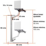 Atril para Notebook Stand Tablet Smartphone aluminio 105 cms - Imagen 3