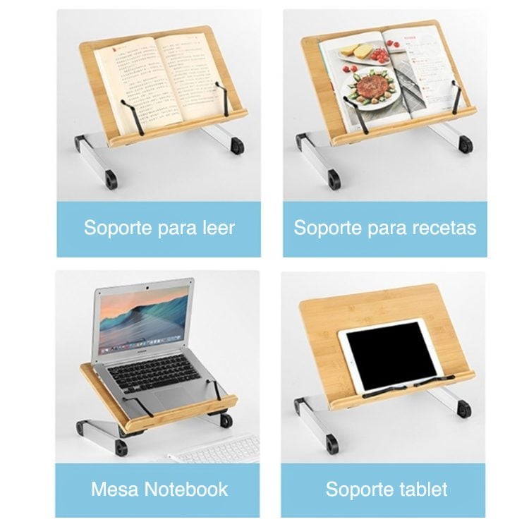 Mesa madera Notebook soporte libros lectura - Imagen 3