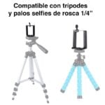 Adaptador celular para tripode palo selfie atril - Imagen 7