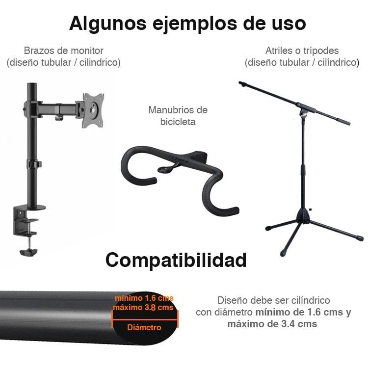 Abrazadera montaje celular GoPro atril brazo Monitor - Imagen 7