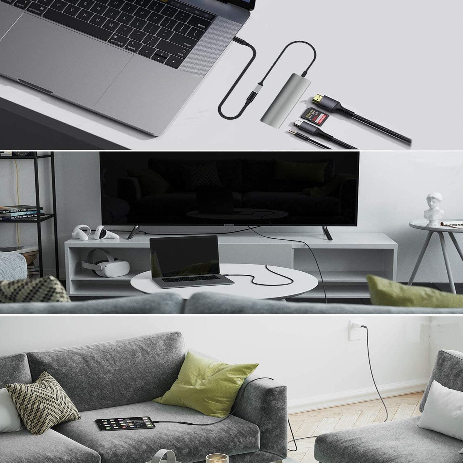 Cable extensión USB C de 1.8 mts macho hembra - Imagen 4