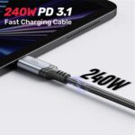 Cable USB C Carga Rápida 240W PD 3.1 de 2 mts - Imagen 7