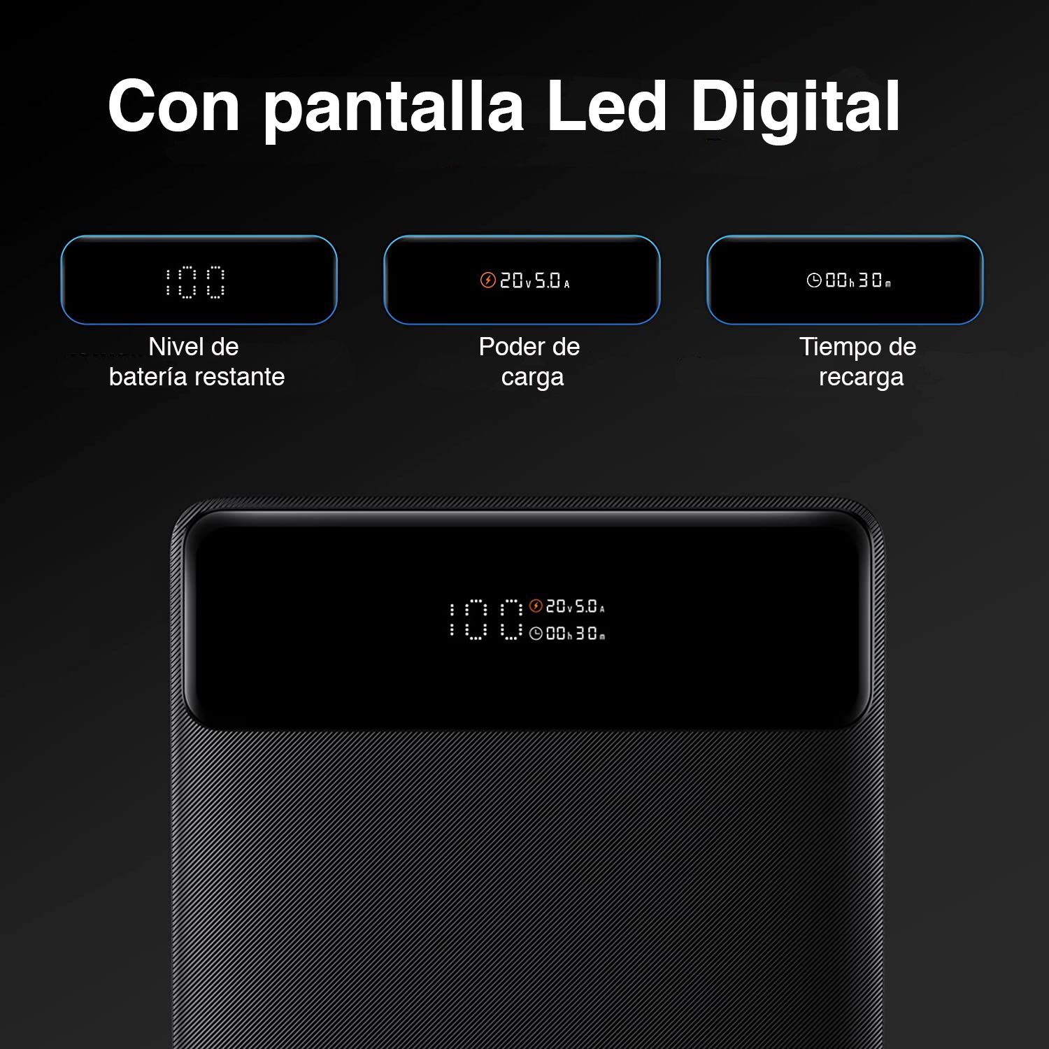 Batería Externa 100W USB C Notebook Mac y celular - Imagen 2