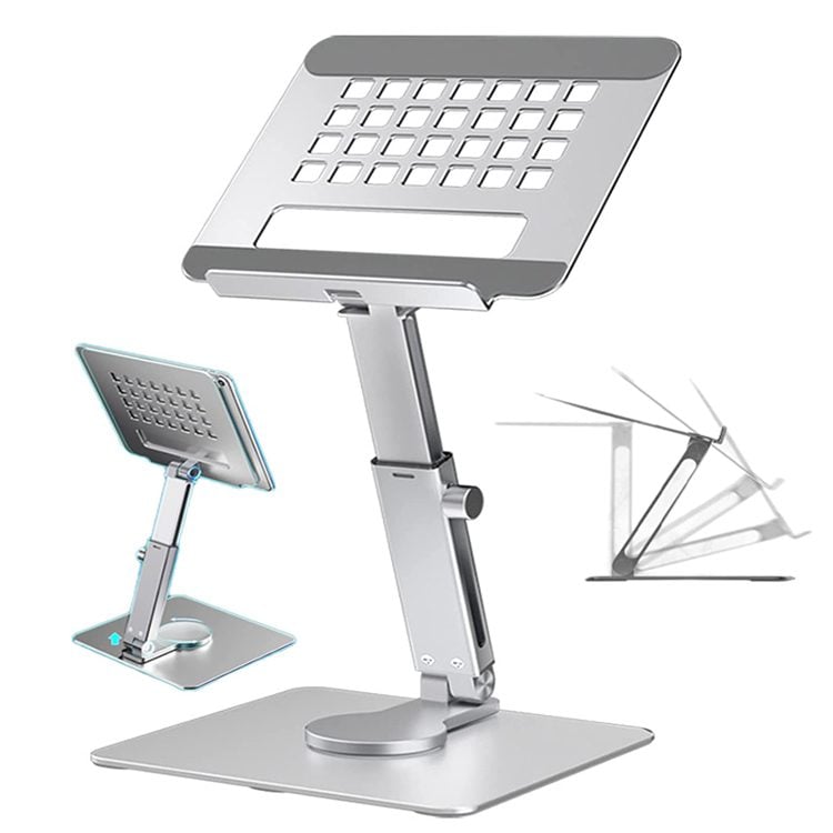 Soporte iPad Pro Air aluminio giratorio ajustable - Imagen 3