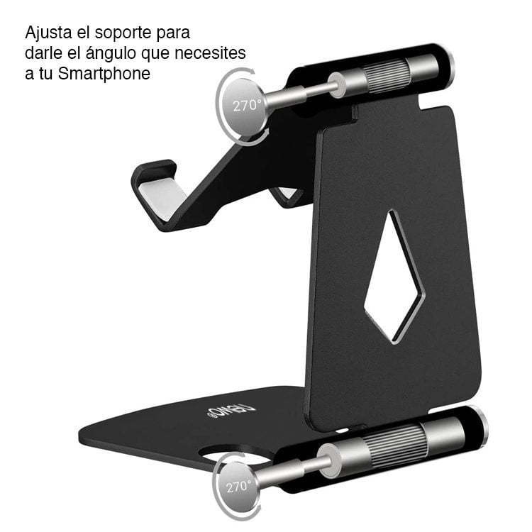 Soporte celular escritorio ajustable plegable - Imagen 4