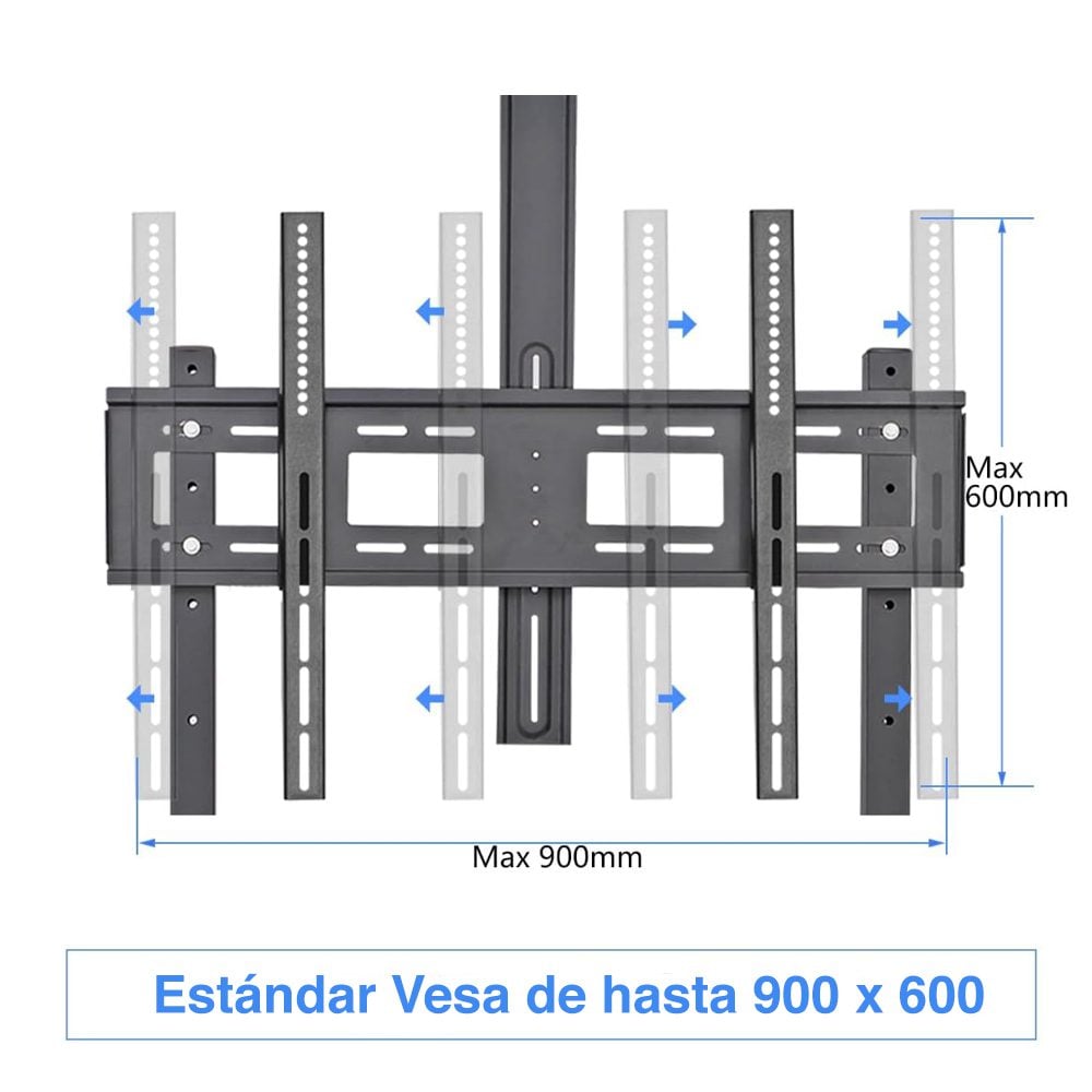 Soporte TV 100 pulgadas con ruedas Pedestal Móvil - Imagen 6